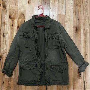 Mens American Eagle Green Military Style Jacket